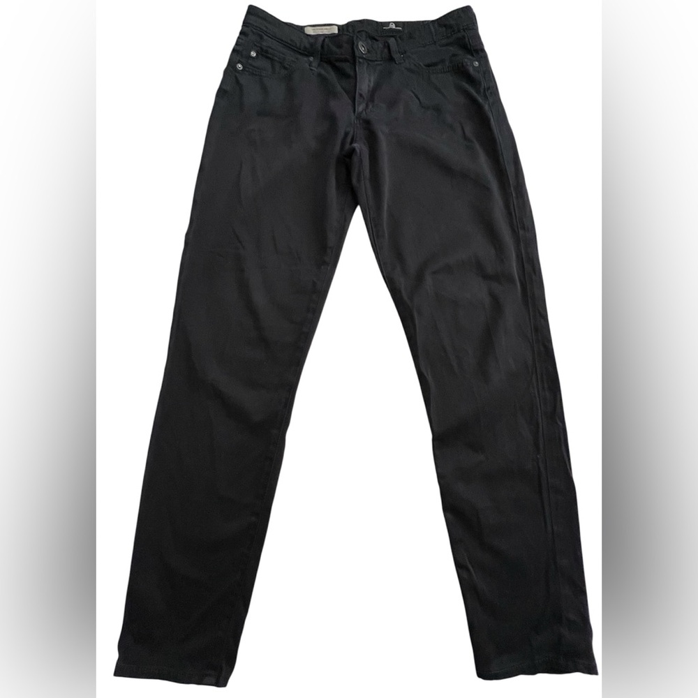 AG Adriano Goldschmied The Stevie Slim Straight Black Ankle Pants, Size 26R